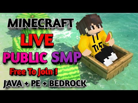 Join FREE Minecraft SMP NOW! Java + PE | Live Stream