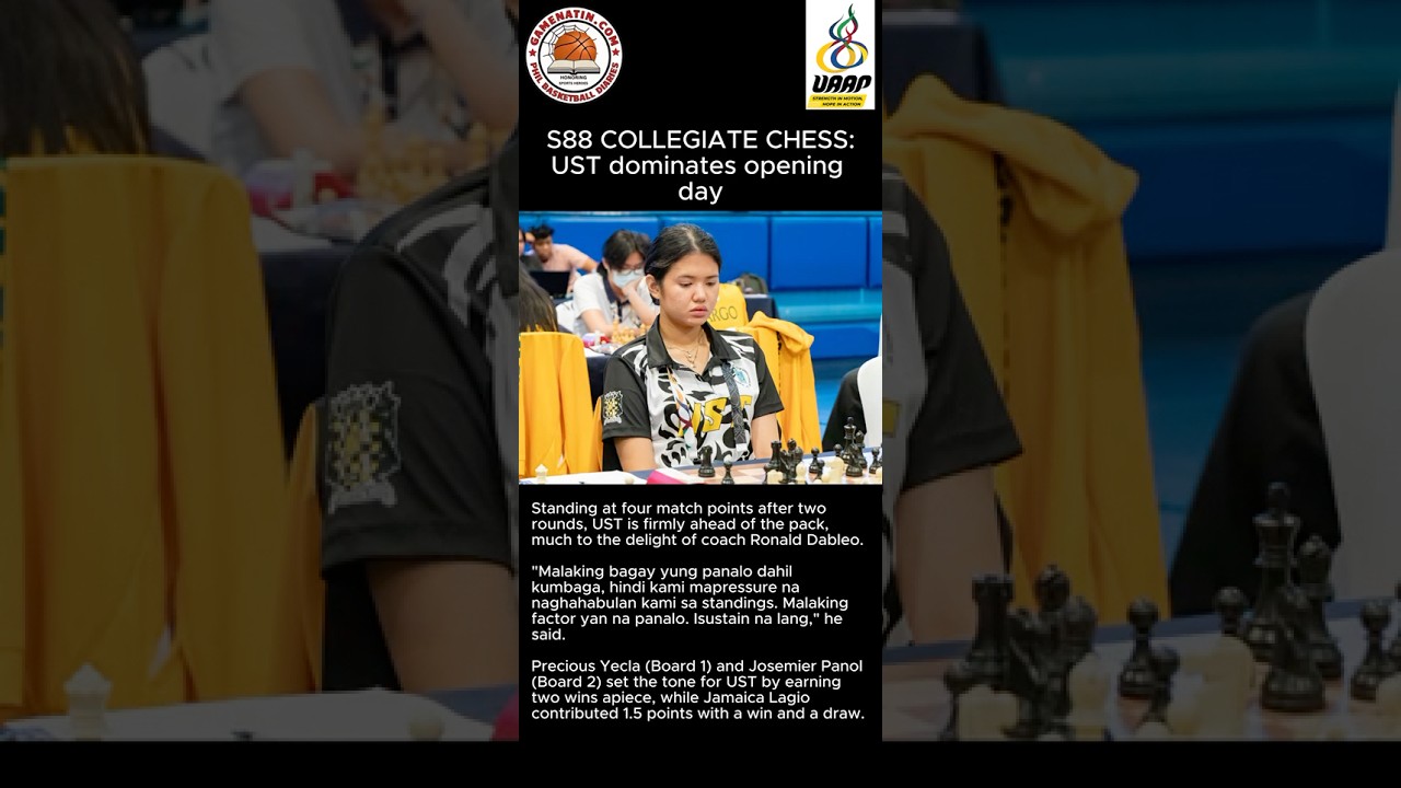 UAAP Chess:: UST dominates day 1 of men's and women's collegiate chess