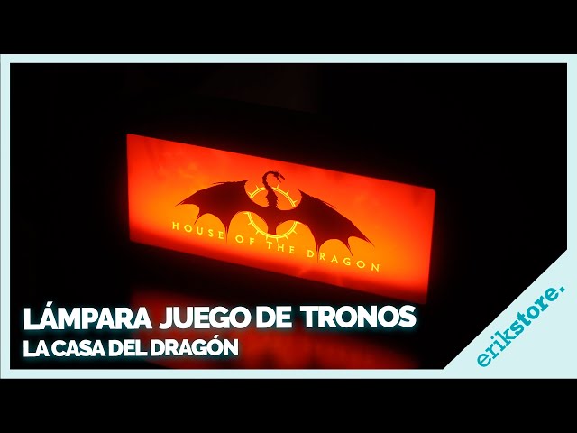 Vídeo relacionado con Grupo Erik Lampara Juego de Tronos, Casa del Dragon | Luz decorativa oficial de House of the Dragon | Regalo para fans de GOT y George R. R. Martin - Merchandising Oficial | Funciona con USB o Pilas