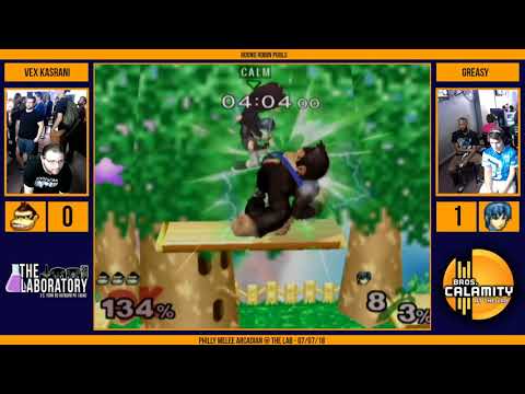 Philly Melee Arcadian @ The Lab | Vex Kasrani (DK) vs Greasy (Marth) - Round Robin Pools - Melee