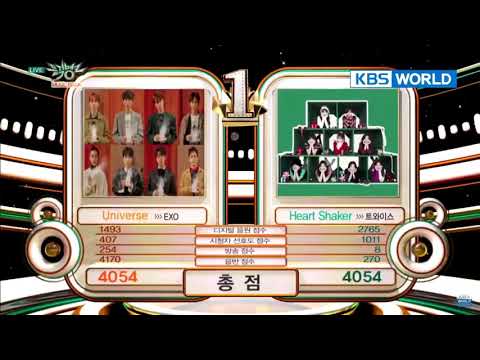 180112 EXO UNIVERSE 3rd Win at Music Bank Chart