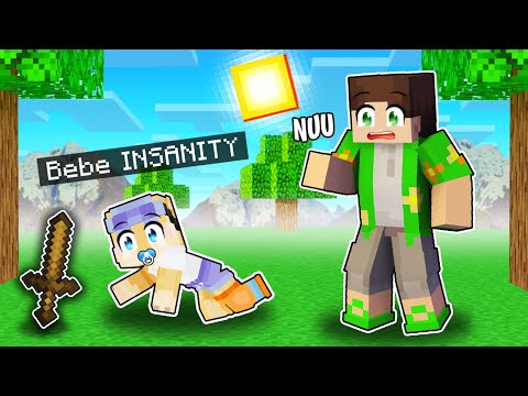 Insanity turned into a baby in Minecraft?! AUALEU!!