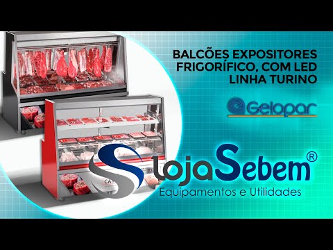 Balcão de Açougue Refrigerado para Carnes 3 metros Gelopar GATS 300 220v