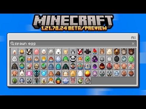 NEW SPAWN EGGS OVERHAUL Minecraft Bedrock 1.21.70.24 Beta/Preview