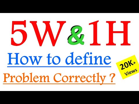 What is the 5W1H Method? | How to define problem correctly ? | Problem Definition | #5W1H Technique Video