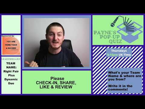 Payne's Pop Up Quiz No 35