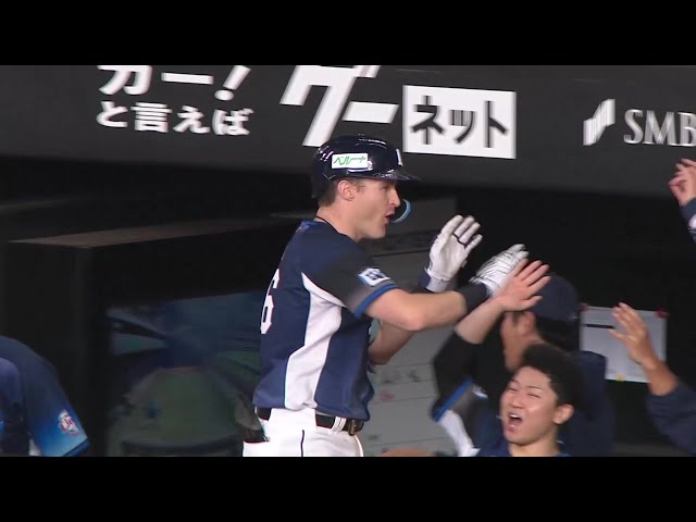 【4回表】頼れる4番の一撃!! ライオンズ・ネビン レフトスタンドへ先制のソロHRを放つ!! 2025年5月3日 北海道日本ハムファイターズ 対 埼玉西武ライオンズ