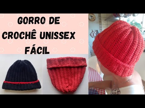 GORRO DE CROCHÊ UNISSEX FÁCIL. PASSO A PASSO.