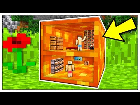 SI PUÓ COSTRUIRE UNA CASA IN UN BLOCCO DI LAVA? - Minecraft ITA