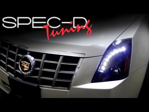 SPECDTUNING INSTALLATION VIDEO: 2008 - 2013 CADILLAC CTS PROJECTOR HEADLIGHTS