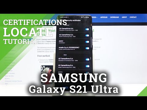 View Security Certificates in SAMSUNG Galaxy S21 Ultra – Locate Security Settings