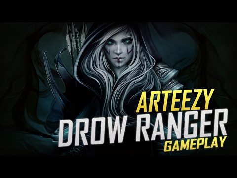 Arteezy playing Drow Ranger (Gameplay)