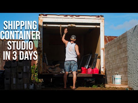 Building a SHIPPING CONTAINER studio in 3 days!!