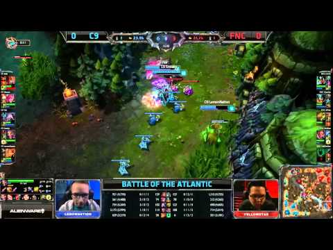 Fnatic vs Cloud 9 game 1 | EU vs NA Battle of the Atlantic 2013 | Cloud 9 vs Fnatic G1 Bo3