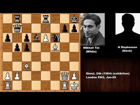 Mikhail Tal vs Norman Stephenson - London (1964)