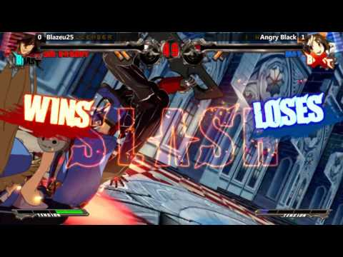 GGXrd @ NLBC #144 - Blaze vs Angry Black / Mynus vs DrunkenChicken