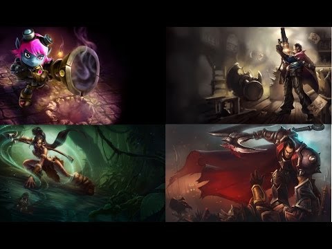 ADC Tristana & Nidalee vs Graves & Darius at Bot on Summoner's Rift (League of Legends Season 3)