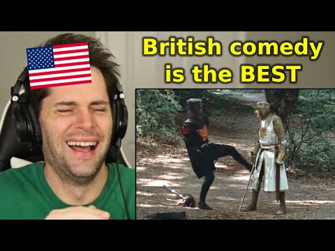 American Reacts to Monty Python and the Holy Grail - Black Knight Scene