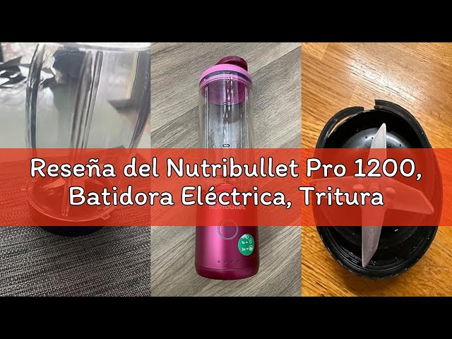 Vídeo relacionado con Nutribullet Pro 1200, Batidora Eléctrica, Trituradora, Batidora de Batidos, Trituradora Multifuncional, 1200w de potencia, vasos de 700ml y 900ml, negro, NB120MB