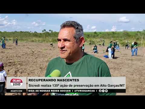 RECUPERANDO NASCENTES | Sicredi realiza 135ª ação de preservação em Alto Garças/MT
