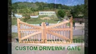 Beautiful Cedar Driveway Gates from New England Woodworks