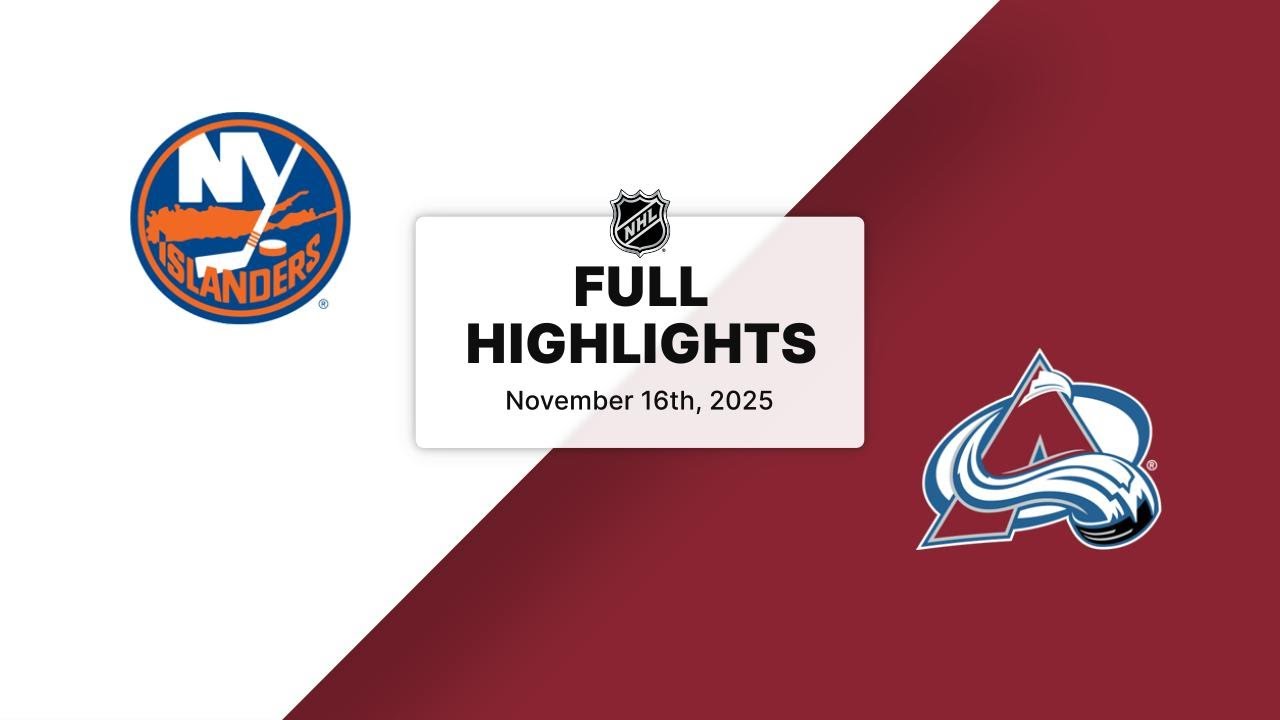 NHL Highlights | Islanders vs. Avalanche | November 16, 2025