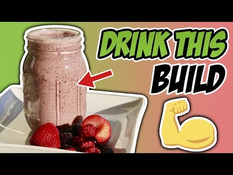 Peanut Butter & Jelly MUSCLE BUILDING Protein Shake Recipe | LiveLeanTV
