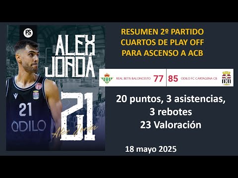 Alex Jordá #21: 20 puntos BETIS vs CARTAGENA Play Off