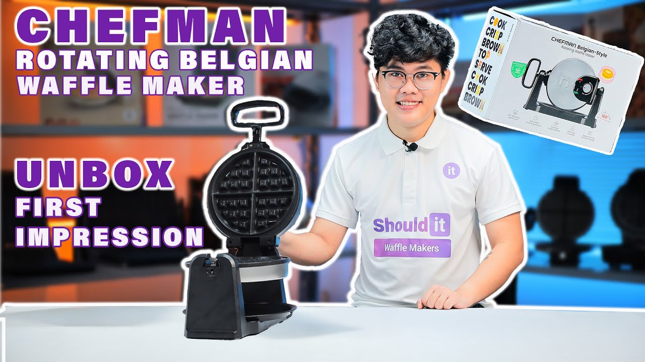 Chefman Rotating Belgian Waffle Maker Unboxing - Shouldit Waffle Maker Series