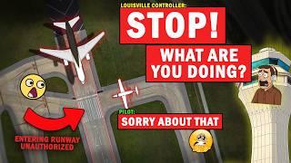 Pilot Error on Runway where UPS is Landing | Controller Yells STOP!