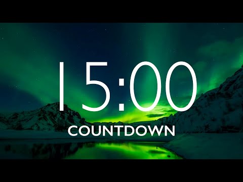15 Minute Timer with Relaxing Music and Alarm (Northern Lights)