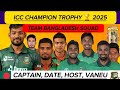 ICC Champion Trophy 2025 - Bangladesh Team Squad l Champion Trophy 2025 Date, Time, Vanue l Ban Squa