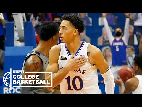 堪薩斯州在前十名之爭中拿下西弗吉尼亞州 [摘要] | ESPN大學籃球頻道 (Kansas takes down West Virginia in top-10 battle [HIGHLIGHTS] | ESPN College Basketball)