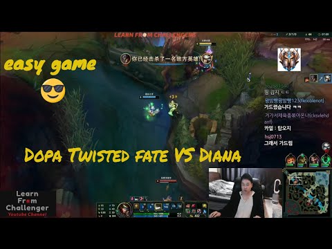 Dopa Twisted fate VS Diana  Mid  FULL GAME [DOPA GAMEPLAY ]