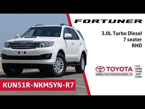 Toyota Fortuner - 3.0L Turbo Diesel - 7 seater - RHD