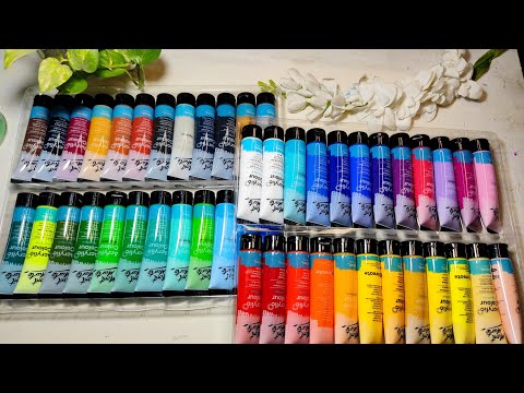 Mont Marte Acrylic Paintings Review //48 Colour Shades