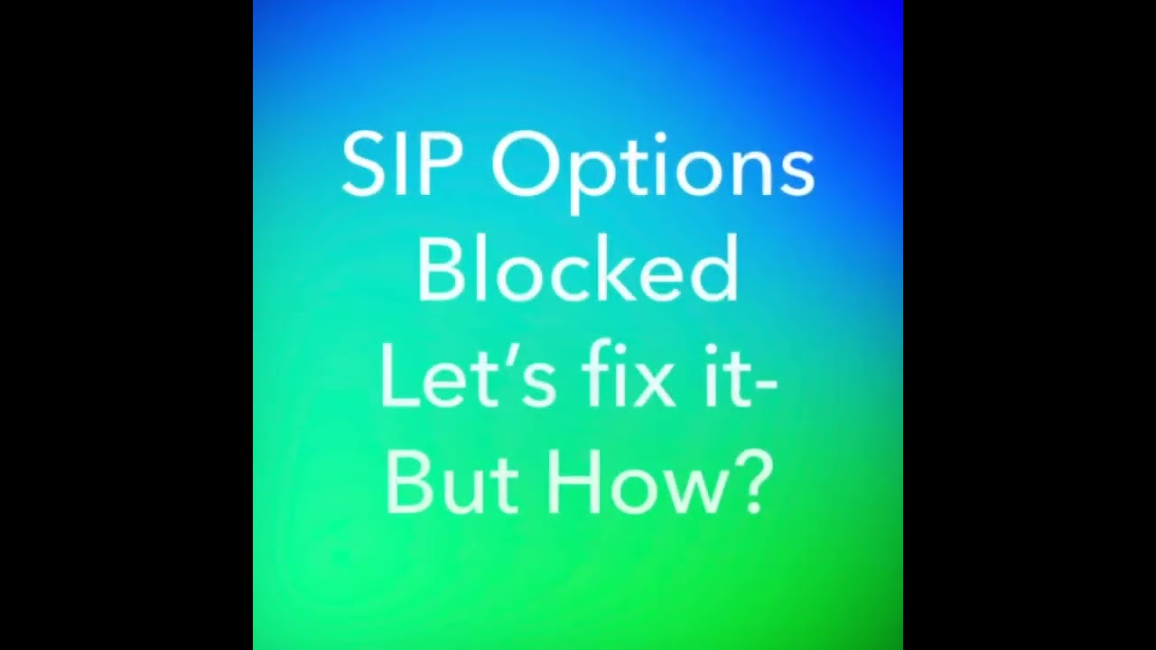 SIP Options failing with SBCs ?