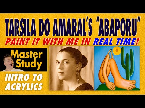 Paint Tarsila do Amaral's "Abaporu" (1928)! – Master Study – Easy Intro to Acrylic Painting Class