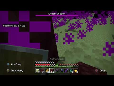 Minecraft - defeating the Ender dragon no commentary