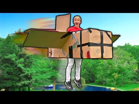 FLYING BOX FORT AIRPLANE!! 📦✈️