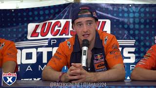 Racer X Films: Ironman 2017 450 Press Conference | Jeffrey Herlings, Marvin Musq