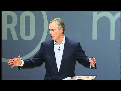 Tony Blair debating religion with Christopher Hitchens