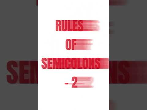Rules of Semicolon - 2 ||Punctuations|| #shorts
