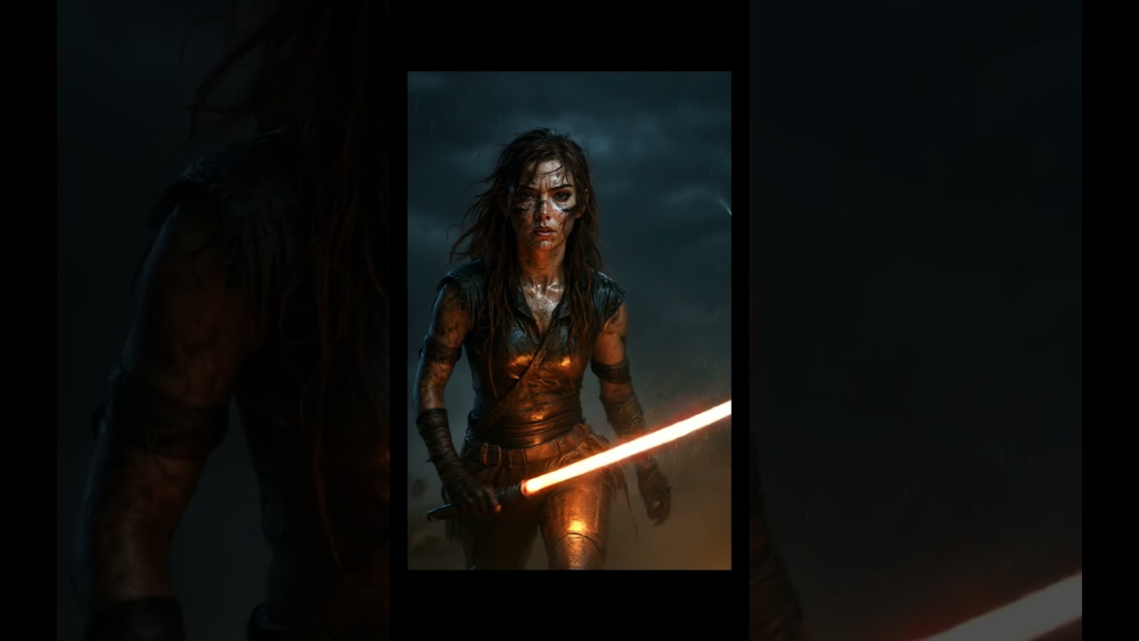 Star Wars Inspired AI Generated Rogue Jedi lightning storm  Using ChatGPT and KlingAI