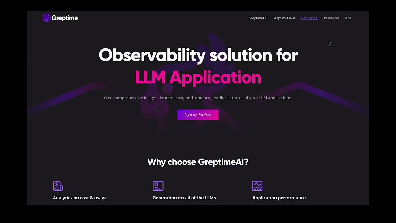 GreptimeAI Demo Video