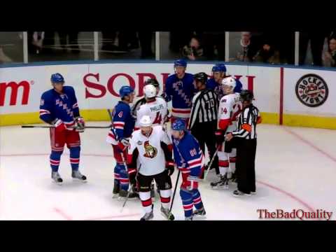 Wolski elbows Alfredsson