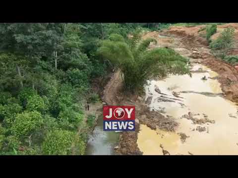Scene of devastation caused by illegal mining in Apapam #JoyNews
