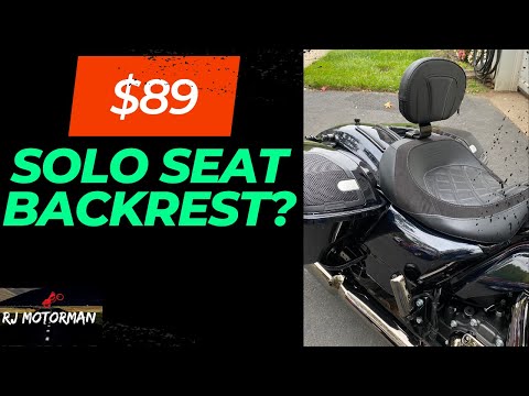 Rider backrest for solo seat