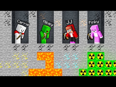 JJ and Mikey vs Friends: TREASURE MINE BATTLE in Minecraft - Maizen