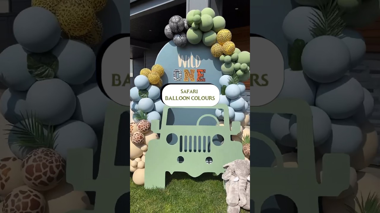 Safari Party Balloon Colours #safariparty #safariballooncolours #safaripartydecorationideas